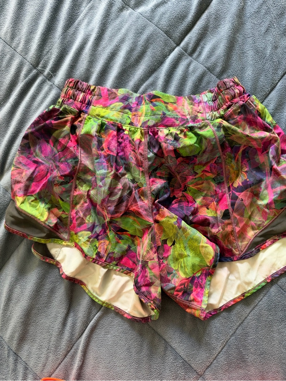 lululemon athletica Neon Floral Athletic Shorts